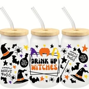 Halloween Hocus Pocus / Sanderson Sisters Handmade Iced Coffee Glass